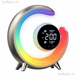 IMMAX LED noční lampička PEACOCK s hodinami, RGB s