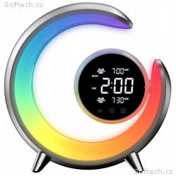 IMMAX LED noční lampička PEACOCK s hodinami, RGB s
