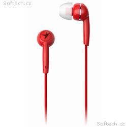 GENIUS headset HS-M320, červený, 4pin 3,5 mm jack