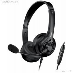 Genius HS-235U AI Headset, drátový, náhlavní, mikr