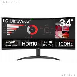 LG monitor 34WR50QK-B VA 34" QHD zakřivený, 3440x1