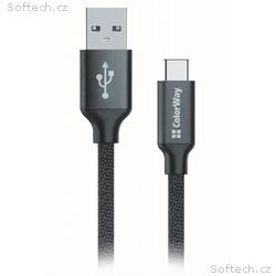 Colorway Datový Kabel Usb, Type-C, 1m, 2.1A, Černý