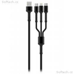 Colorway Nabíjecí Kabel 3v1 Lightning+MicroUSB+USB