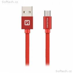 Swissten Datový Kabel Textile Usb, Micro Usb 0,2 M