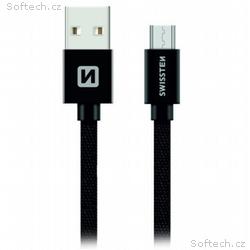 Swissten Datový Kabel Textile Usb, Micro Usb 1,2 M