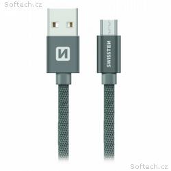 Swissten Datový Kabel Textile Usb, Micro Usb 1,2 M