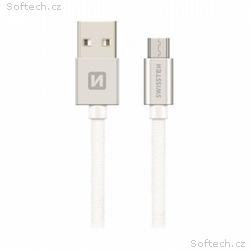 Swissten Datový Kabel Textile Usb, Micro Usb 1,2 M