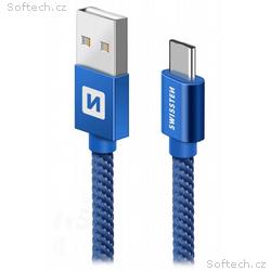 Swissten Datový Kabel Textile Usb, Usb-C 1,2 M Mod