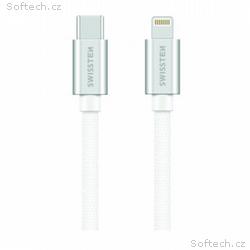 Swissten Datový Kabel Textile USB-C, Lightning Mfi