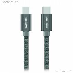 Swissten Datový Kabel Textile USB-C, USB-C 1,2 M Š