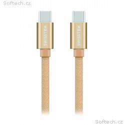 Swissten Datový Kabel Textile USB-C, USB-C 1,2 M Z