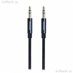 Swissten Audio Kabel Textile Jack - Jack 1,5 M Čer