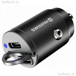 Swissten CL adaptér Power Delivery 2x USB-C 45W na