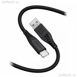 Swissten Datový kabel SOFT SILICONE USB, USB-C 1,5