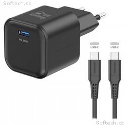 SWISSTEN SÍŤOVÝ ADAPTÉR GaN 1x USB-C 20W POWER DEL
