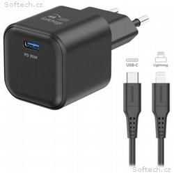 SWISSTEN SÍŤOVÝ ADAPTÉR GaN 1x USB-C 35W POWER DEL