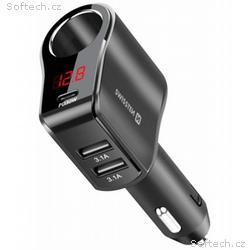 Swissten autoadaptér s výstupem 1x cl, 1x ucb-c pd