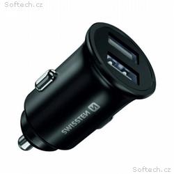SWISSTEN CL ADAPTÉR 2x USB 4,8A METAL ČERNÝ