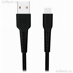 Swissten datový kabel usb, usb-c 1,0 m černý