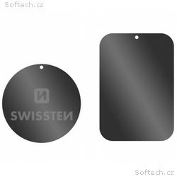 Swissten set kovový lepící štítek a podložka k mag