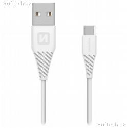 Swissten datový kabel usb, usb-c bílý 1,2m