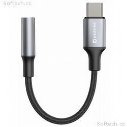 SWISSTEN AUDIO ADAPTÉRTEXTILE USB-C (samec), 3,5mm