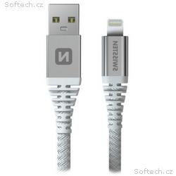 Swissten datový kabel kevlar usb, lightning 1,5 m 