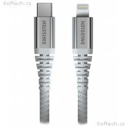 Swissten datový kabel kevlar usb-c, lightning 1,5 