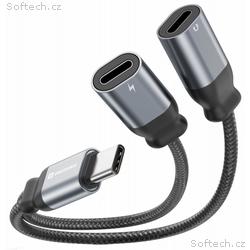 SWISSTEN NABÍJECÍ AUDIO ADAPTÉRTEXTILE USB-C (same
