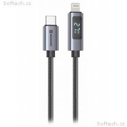 Swissten LCD kabel USB-C, lightning 1m