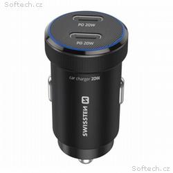 Swissten Cl Adaptér 2X Usb-C Pd, 20W Černý