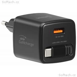 Swissten Síťový Adaptér Slidecharge GaN 30W, 1x US