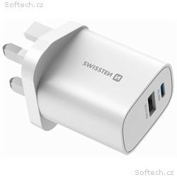 Swissten Síťový Adaptér Edge GaN 1x USB-C PD 20W +