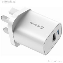 Swissten Síťový Adaptér Edge GaN 1x USB-C PD 35W +