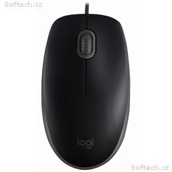Logitech myš B110 Silent, 3 tlačítka, 1000dpi, USB