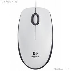 Logitech myš M100, optická, USB, 2 tlačítka, bílá,