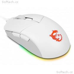 MSI herní myš CLUTCH GM11 WHITE Gaming, 5.000 dpi,