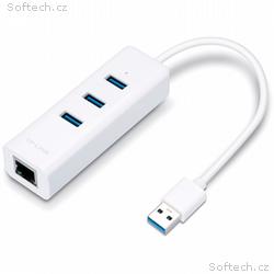 TP-Link UE330 - USB 3.0 3-portový hub & gigabitový