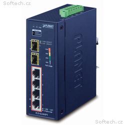 PLANET IGS-624HPT Průmyslový Switch 4x 1Gb RJ-45 +