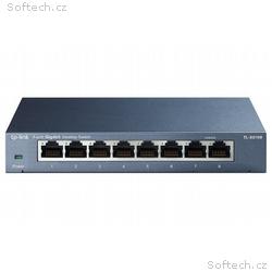 TP-Link TL-SG108, switch 8x 10, 100, 1000Mbps, kov
