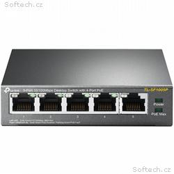 TP-Link TL-SF1005P - Stolní switch s 5 porty 10, 1