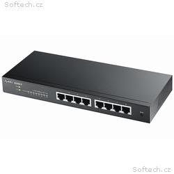 Zyxel GS1900-8 v2, 8 port GbE L2 smart switch, des