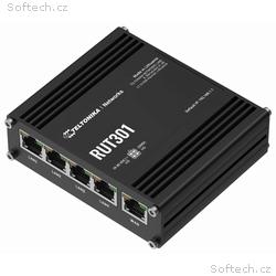 Teltonika RUT301 průmyslový router, 5x Eth 10, 100