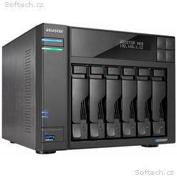 Asustor NAS AS6706T, 6x 2,5", 3,5" SATA III, Celer