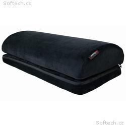 AROZZI Foot Rest Soft Fabric Velvet Black, ergonom