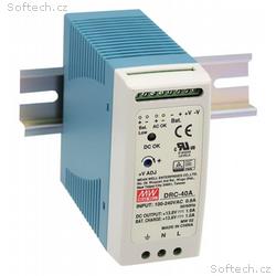 MEANWELL DRC-40A Zdroj 12-15V, 1,9A, výstup na bat