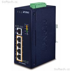 PLANET Průmyslový PoE switch, 5x1Gb, 4x PoE 802.3a