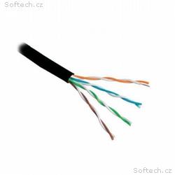PLANET kabel UTP, drát, 4pár, Cat 5e, PE venkovní,