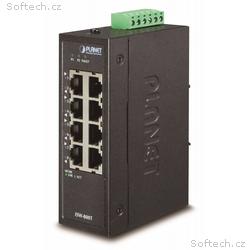 Planet ISW-800T, 8x 10, 100Base-TX, ESD, DIN, IP30
