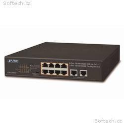 Planet GSD-1008HP, PoE switch 8x PoE 802.3at 120W+